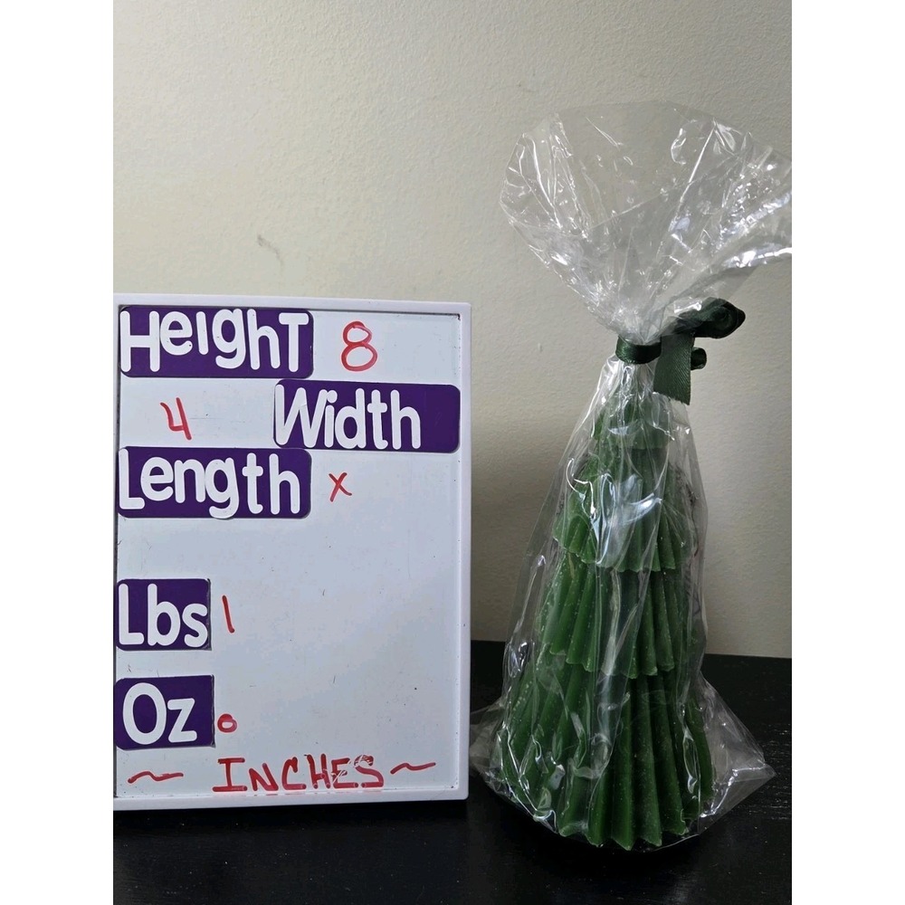 NEW Limited Hallmark Christmas Tree Candle 2025 VIP Gift 8" Tall Green Wax‎
